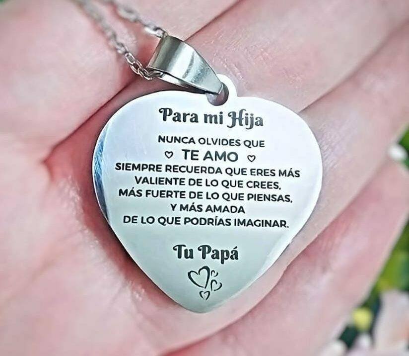 Collar Grabado Para Hija de Papá
